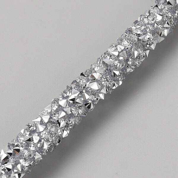 Glass Rhinestone Rubber Cord