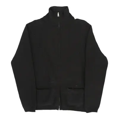 Cotton Belt Zip Up - Small Black Wool
