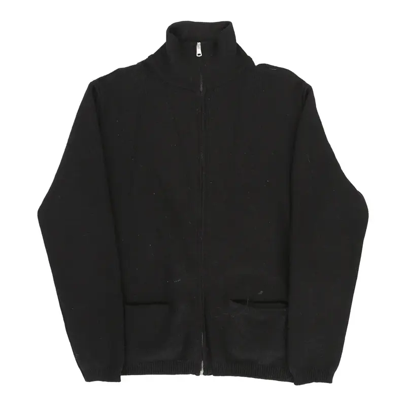 Cotton Belt Zip Up - Small Black Wool