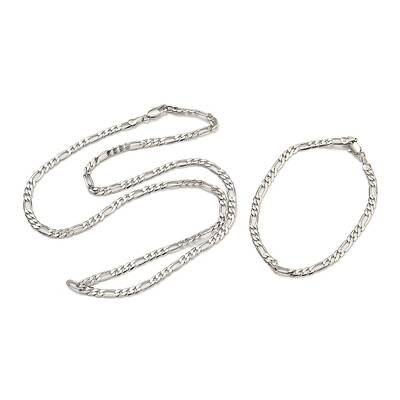 Brass Figaro Chain Bracelets & Necklaces for Women