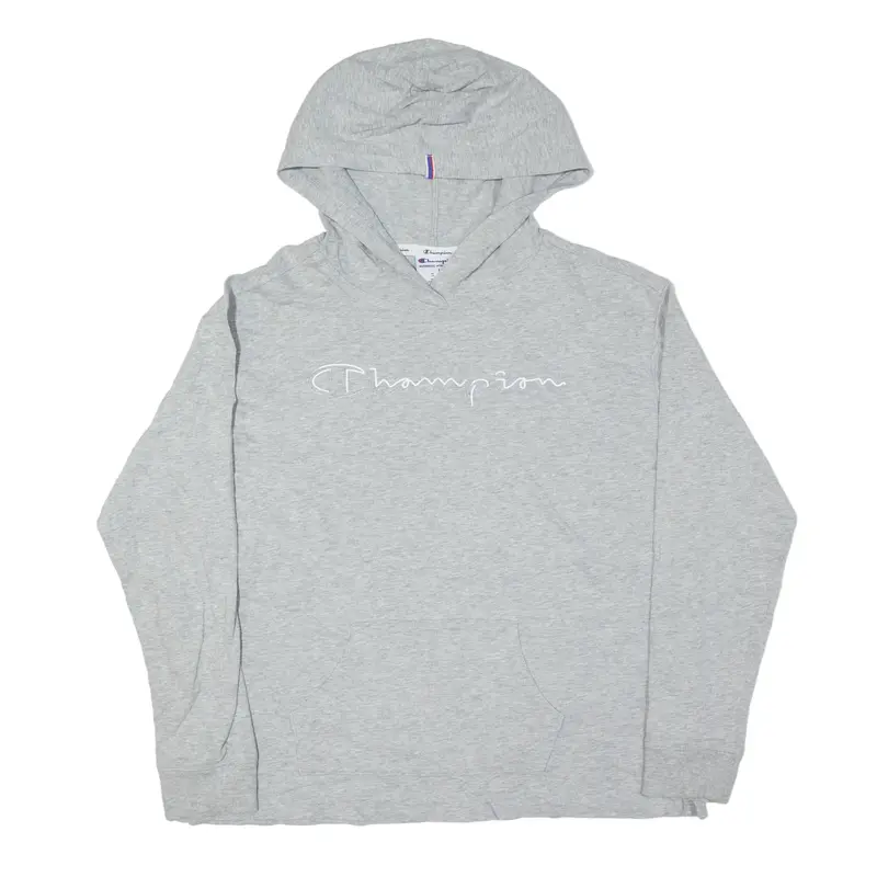 CHAMPION Lightweight Hoodie Grey Pullover Womens L