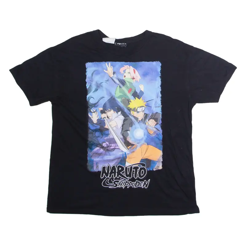 FB Naruto Shippuden Mens T-Shirt Black Crew Neck M