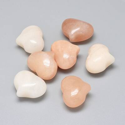 Natural Pink Aventurine Heart Palm Stone