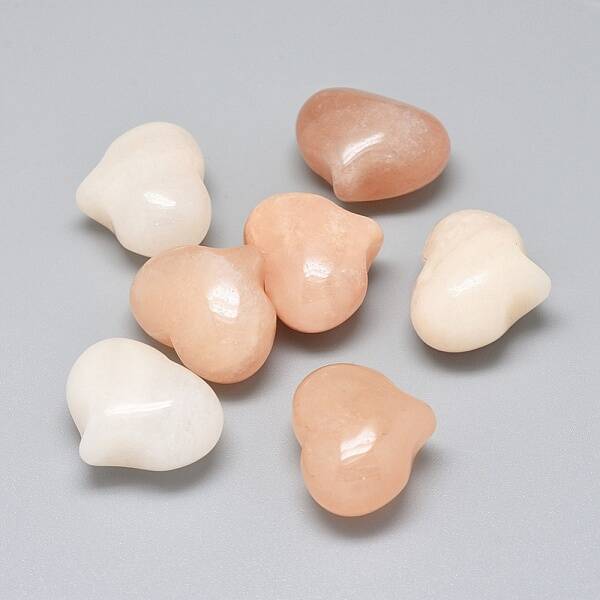 Natural Pink Aventurine Heart Palm Stone