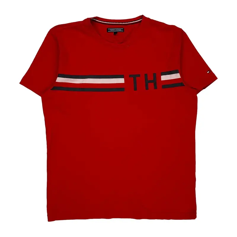 Tommy Hilfiger T-Shirt - XL Red Cotton