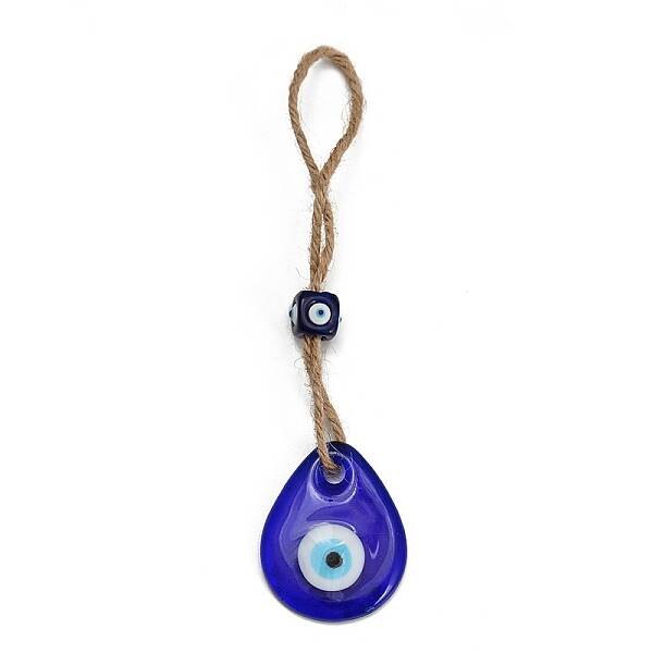 Handmade Lampwork Blue Evil Eye Hanging Ornaments