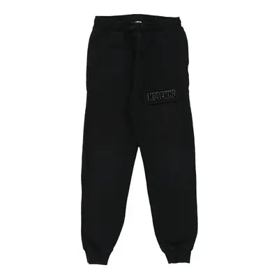 Age 12 Moshino Teen Spellout Joggers - Medium Black Cotton Blend