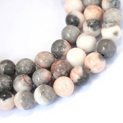 Natural Zebra Jasper Round Bead Strands