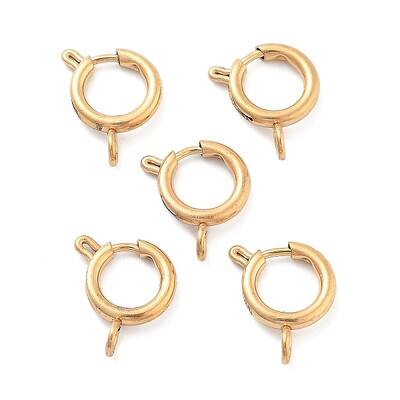 Ion Plating(IP) 304 Stainless Steel Spring Ring Clasps