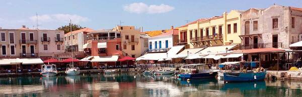 The Venetian harbor and old town of Rethymno