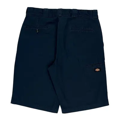 Relaxed Fit Dickies Shorts - 35W 12L Navy Polyester Blend | Size: 35″ waist