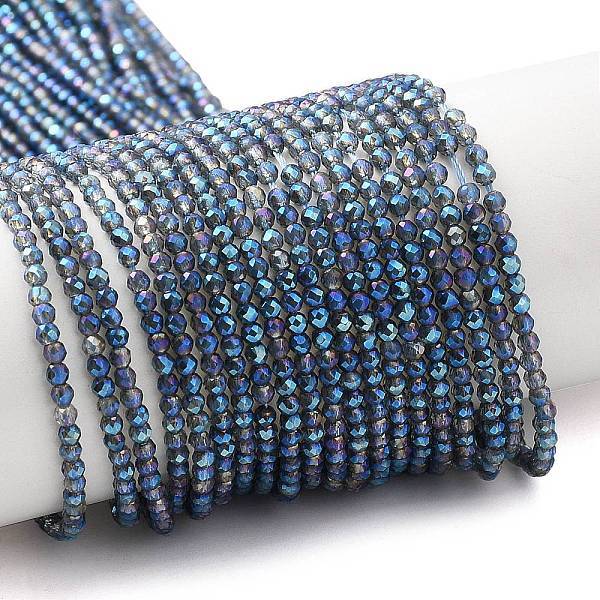 Electroplate Transparent Glass Beads Strands