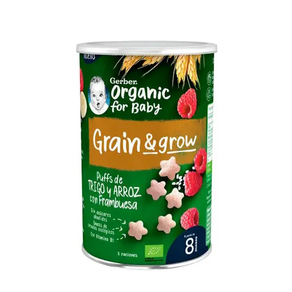 Gerber Organic Cereal and Raspberry Snack 35g