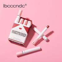 Creative Cigarette Pipe Design Lipstick, 4 Counts/box Long Lasting Matte Lipsticks, Waterproof Sweatproof Lipstick for Women,...