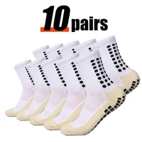 6/10 Pairs Soccer Socks with Grip Pads Breathable Non Slip Football Basketball Sports Socks for Men Women