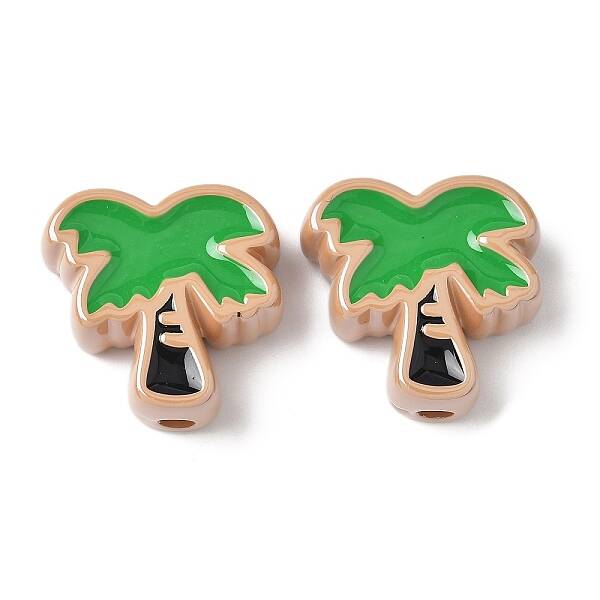 10Pcs Acrylic Enamel Beads