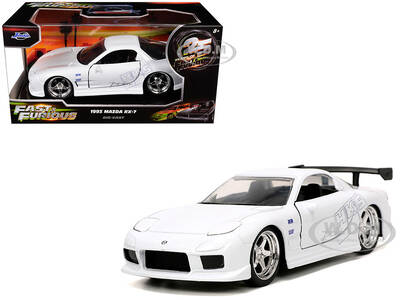 1993 Mazda RX-7 HKS White The Fast and the Furious (2001) Movie 25 Years of Fast & Furious Series 1/32 Diecast Model Ca...