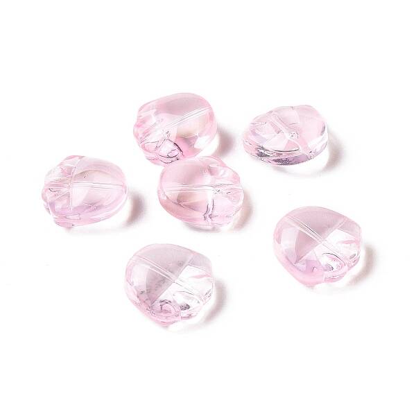 Transparent Spray Painted Glass Beads