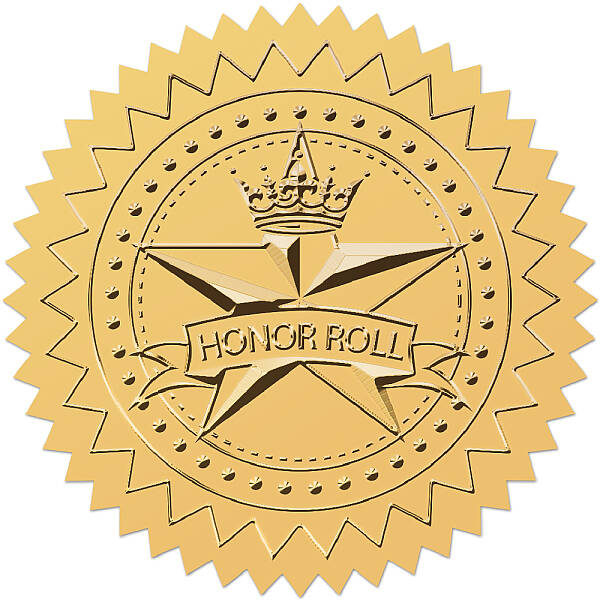 Self Adhesive Gold Foil Embossed Stickers