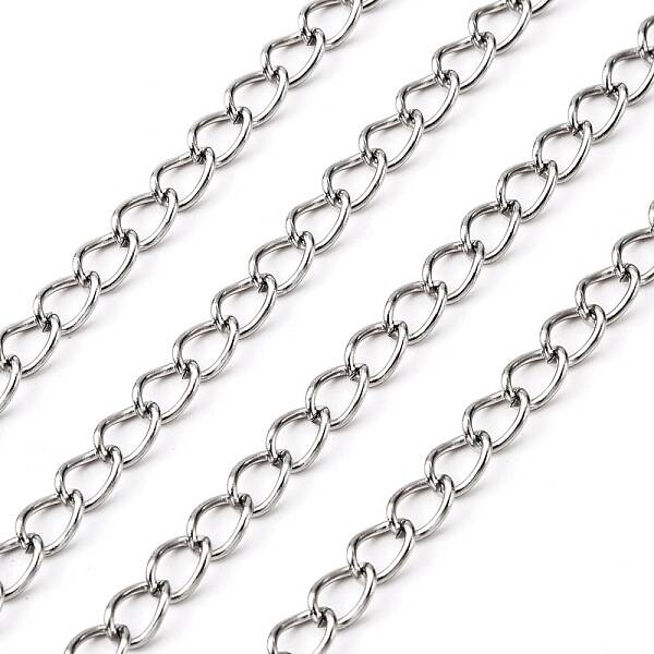 Non-Tarnish 3.28 Feet 304 Stainless Steel Curb Chains