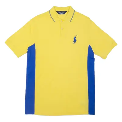 POLO RALPH LAUREN Golf Pro Fit Mens Polo Shirt Yellow 90s S