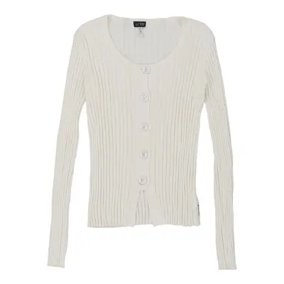 Armani Jeans Long Sleeve Top - Medium White Cotton | Size: medium