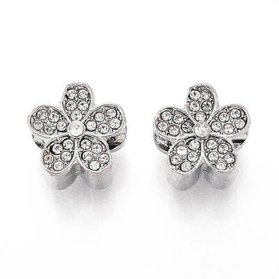 Alloy Rhinestone European Beads