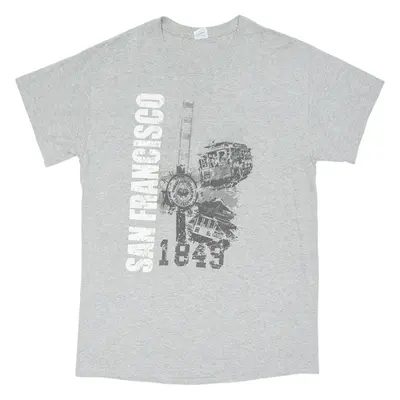 GILDAN San Francisco Mens T-Shirt Grey USA M