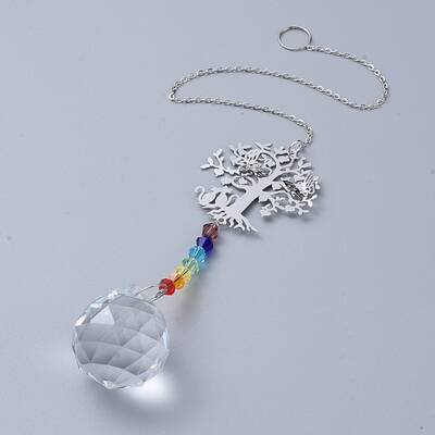 Crystals Chandelier Suncatchers Prisms Chakra Hanging Pendant