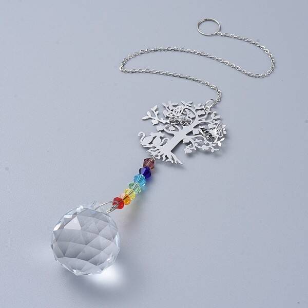 Crystals Chandelier Suncatchers Prisms Chakra Hanging Pendant
