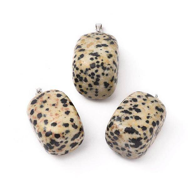 Natural Dalmatian Jasper Pendants
