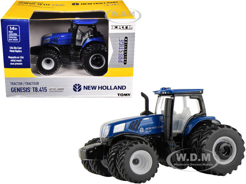 New Holland Genesis T8.415 Tractor with Dual Wheels Blue \
