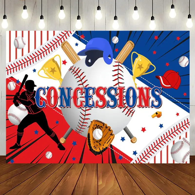 Aperturee Vibrant Basebal Concessions Artwork Dynamic Backdrop