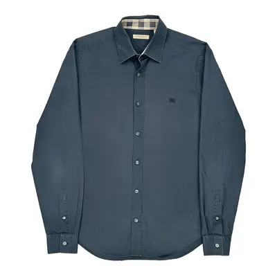 Burberry Graphic Shirt - Small Blue Cotton Blend