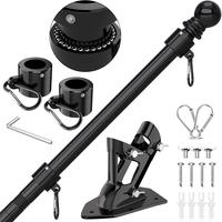Flag Pole - Upgraded Bracket, 6 FT Stainless Steel Flag Poles for Outside House, Residential or Commerical