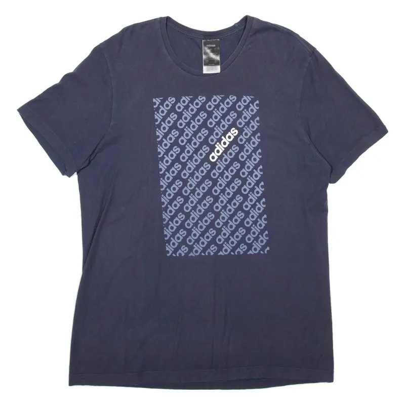 ADIDAS Mens T-Shirt Blue L