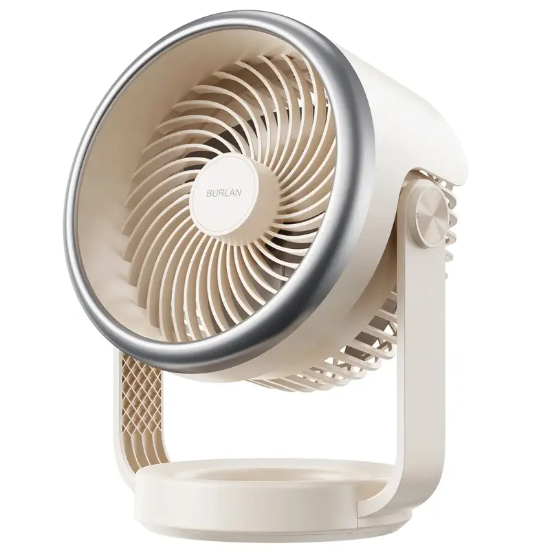 BURLAN Desk Fan, 10 inch Small Desk Fan Air Circulator Portable Table Fan with USB and Strong Airflow, Quiet Operating Fan Fo...
