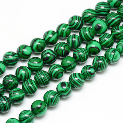 Synthetic Malachite Beads Strands