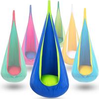 Hanging Swing Hammock with LED Light, 1 Count Colorful Swing Chair with Inflatable Cushion, Outdoor Camping Hanging Chair for...