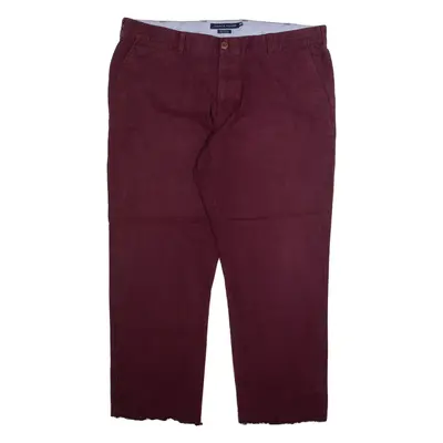 TOMMY HILFIGER Chino Mens Trousers Purple Regular Straight W38 L27