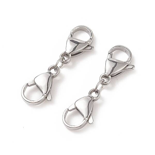 Non-Tarnish 304 Stainless Steel Double Lobster Claw Clasps
