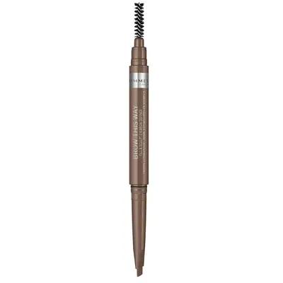 Rimmel London Brow This Way matita per sopracciglia a doppia punta 002 marrone medio 24 g