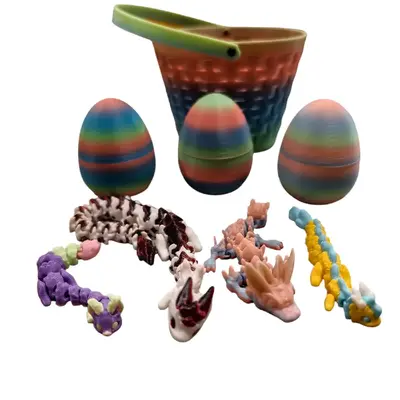 Mystery Egg Basket 3D - Colorful Lightweight Decorative Ornaments for Home Decoration