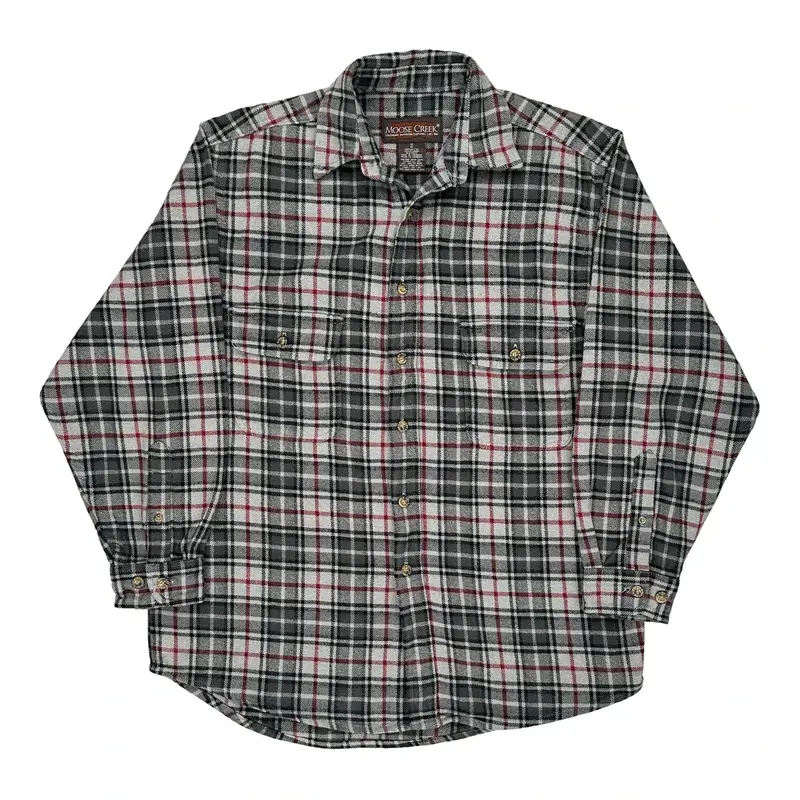Moose Creek Flannel Shirt - Medium Multicoloured Cotton