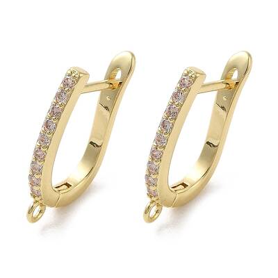 Rack Plating Brass Micro Pave Cubic Zirconia Hoop Findings