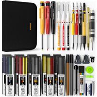 STAGEEK 34 Pack Carpenter Pencil Set with Sharpener, Mechanical Carpenter Pencils with Deep Hole Long-Nib Marker Pens, Carbid...