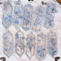 Summer Vintage Floral Pattern Bookmark, 10pcs/pack Creative Decorative Bookmark for Book, DIY Decorative Material for Scrapbo...