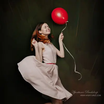 Red Green Splash Painting Black Portrait Backdrop - Aperturee