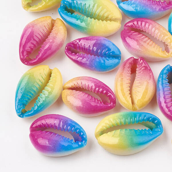 Spray Paint Cowrie Shell Beads