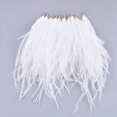 Ostrich Feather Tassel Big Pendant Decorations